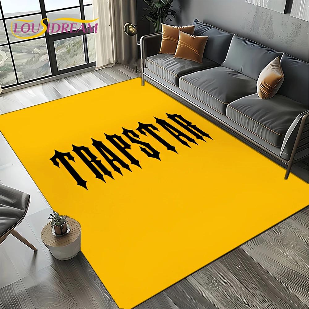 3D Fashion Trapstar London Logo Carpet Rug for Bedroom Living Room Home Sofa Decoration,Children Game Large Decor Floor Mat Gift
