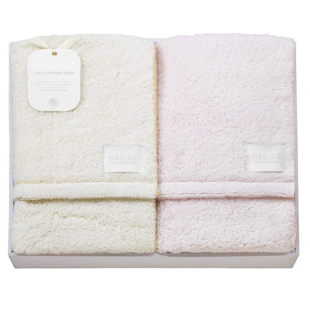 

Imabari Towel MASIRO Palette Fluffy Towel Towel Gift Bath Towel (Large x2) (Pink/Yellow)