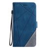 For Motorola Moto G75 5G Case Imprinted Lines PU Leather Splicing Wallet Phone Cover