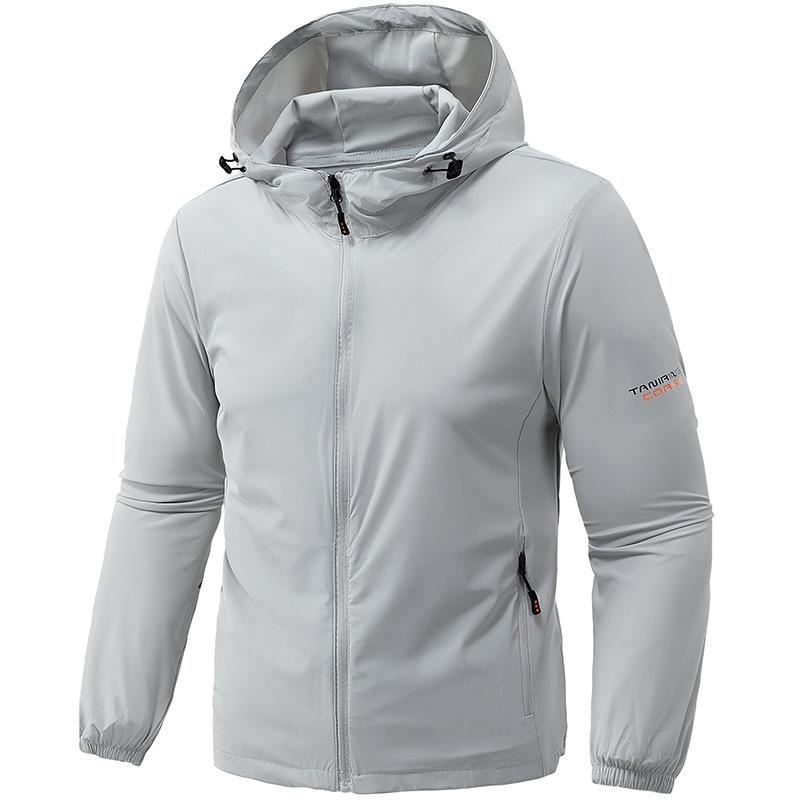 Sommer Neue Sonnenschutzkleidung Herren Hautkleidung Atmungsaktive Kapuzenjacke