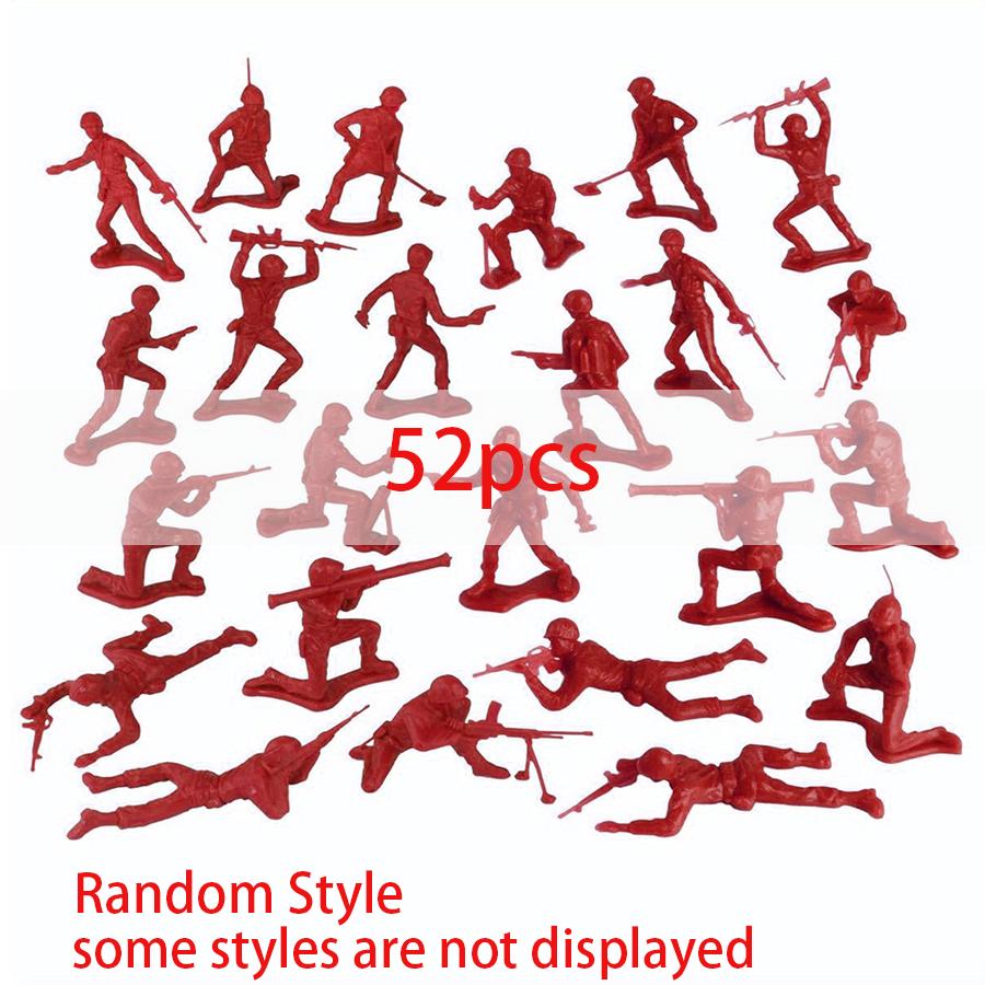 26/52/100pcs Mini Soldiers Model Indoor Decor Collection Sand Table Military Simulation Game Props for Party Birthday Gift XJM