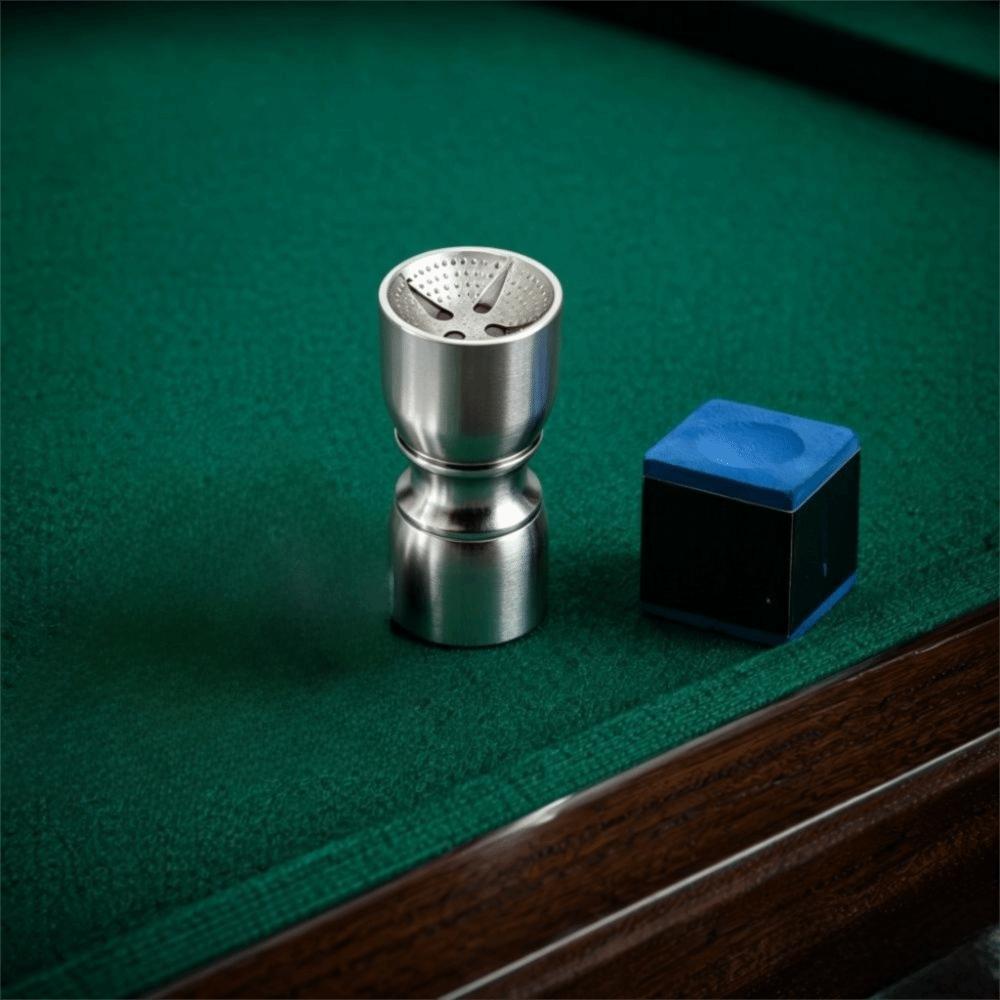 Silver Snooker Tip Pricker Textured End Cue Tip Tool Nine Ball Cue Maintenance