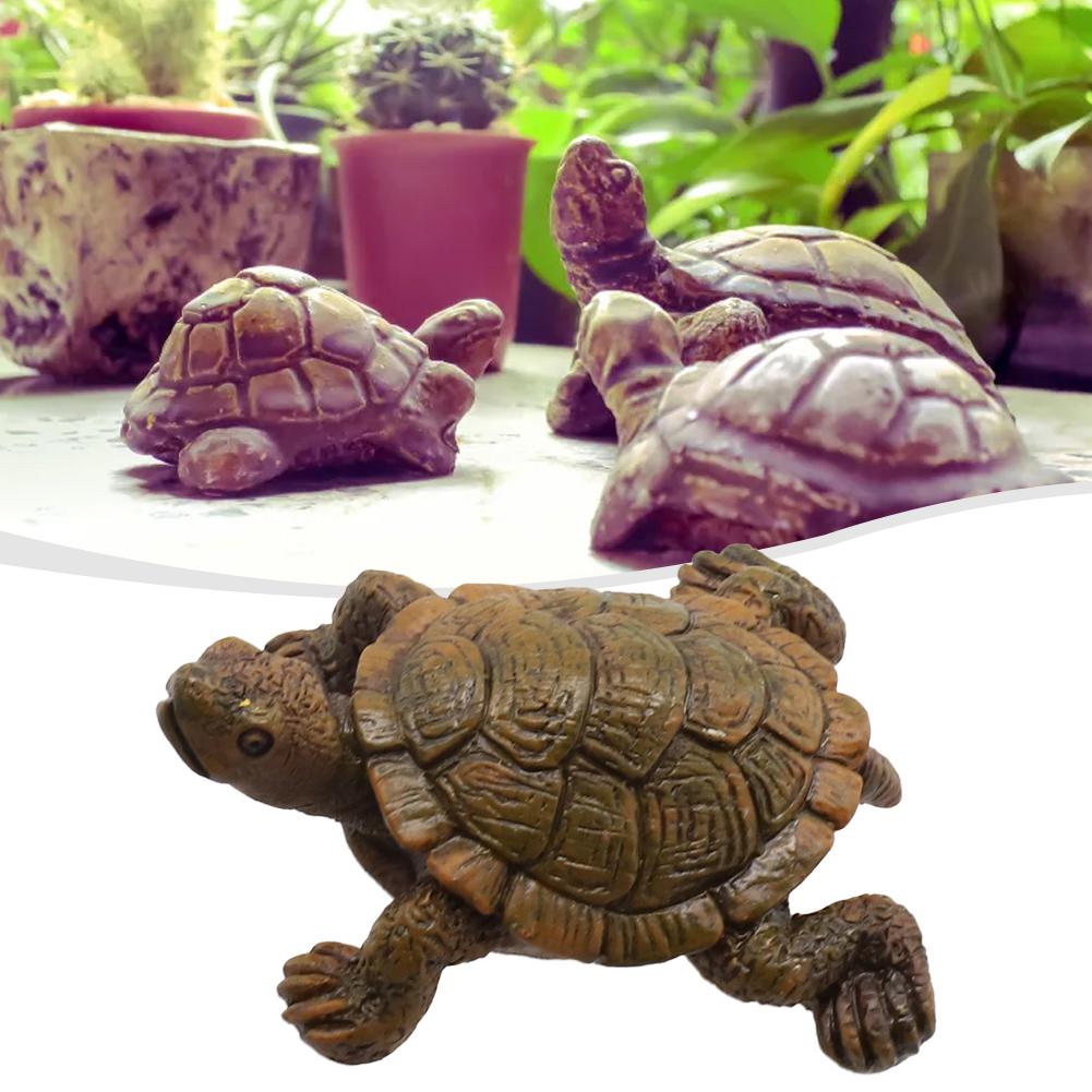 Home Decoration Turtle Statue Balconies Fish Tanks For Decorating Gardens Backyards Lawns 7cm X 5.6cm Artwork Garden Figurine