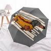 1pc Hotdog Dachshund Automatic Folding Umbrella Portable Collapsible Umbrella for All Seasons, 8-Rib Durable Construction062