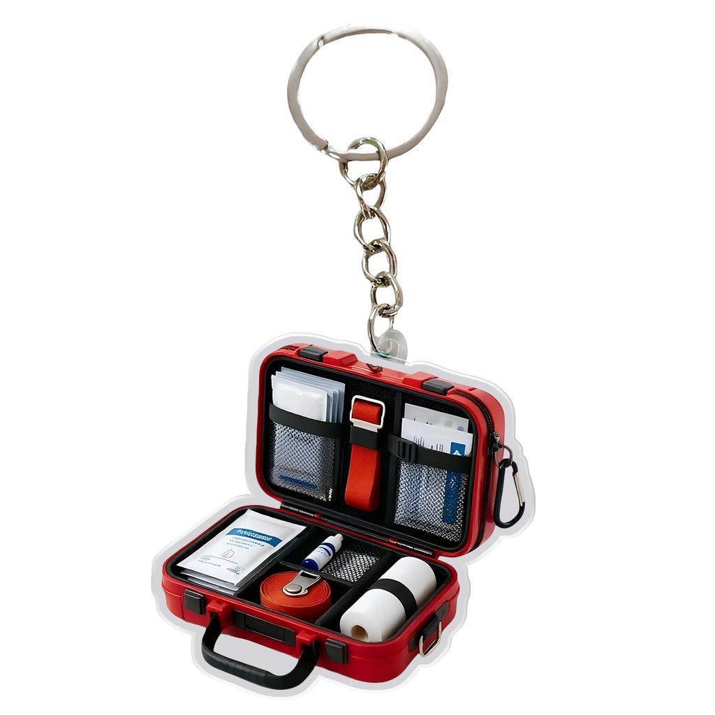 Acrylic Box Pendant - Decorative Keychain Charm for Bag or Backpack