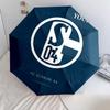1 PC Automatic Folding Umbrella - FC Schalke 04 Custom Name Pattern, Portable & Foldable Design with 8 Ribs, Christmas Birthday Gifts