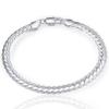 Trendy Men's 5mm Silver-Plated Plain Clavicle Chain Necklace