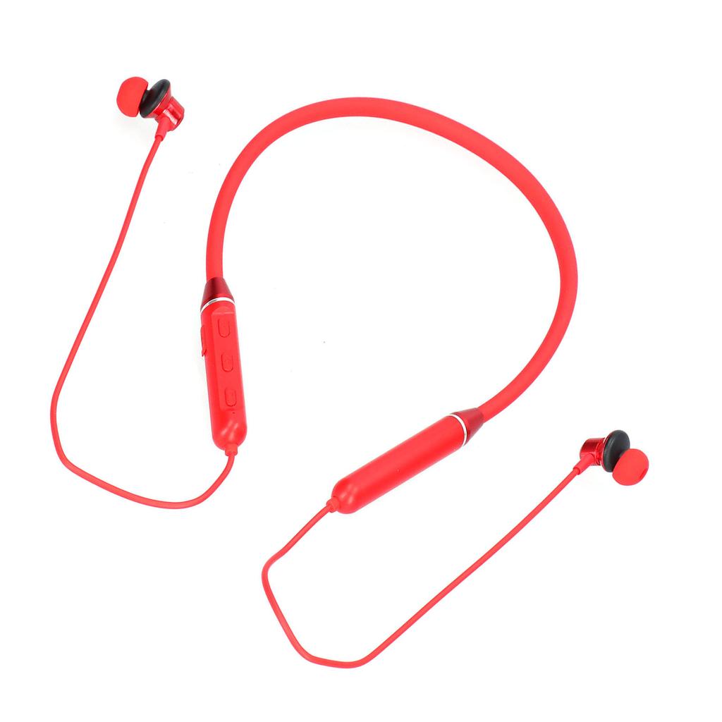 Neck Mounted Bluetooth 5.1 Earphone Wireless Noise Cancelling Sports Mobile Phone EarphoneRed