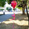 Rainbow Color Hot Air Balloon Spinner 40cm Balloon Rotating Sequins Pinwheels Rotating Windmill