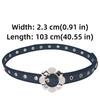 Metal Buckle Denim Waist Belt Hollow Flower Design Fashion Belt Decorative Waist Strap  For Women