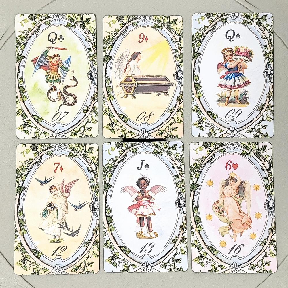 36 Carte Angeli Lenormand Mazzo Gioco da Tavolo Intrattenimento