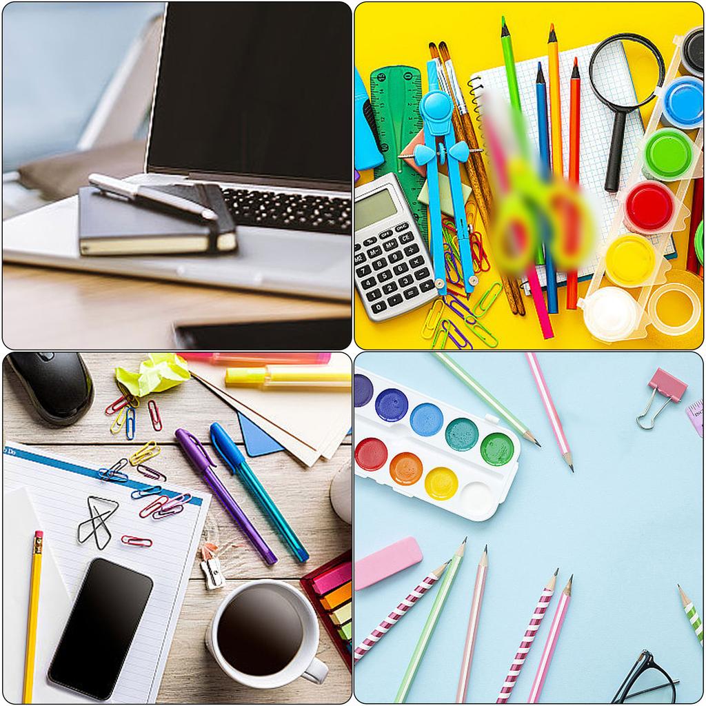 Multifunctional Pencil Holder with 3 Rotatable Compartments Desktop Pen Organizers Storage Box Office Desk Organization