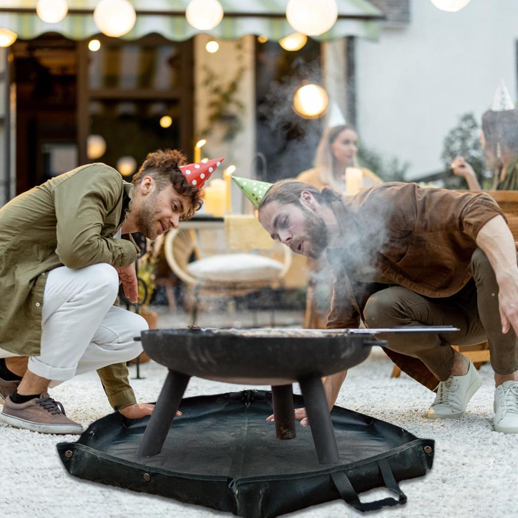 Camping Fireproof Mat Hexagonal Folding Heat Resistant Flame Retardant Insulation Pad Heat Resistant Fireproof Pad