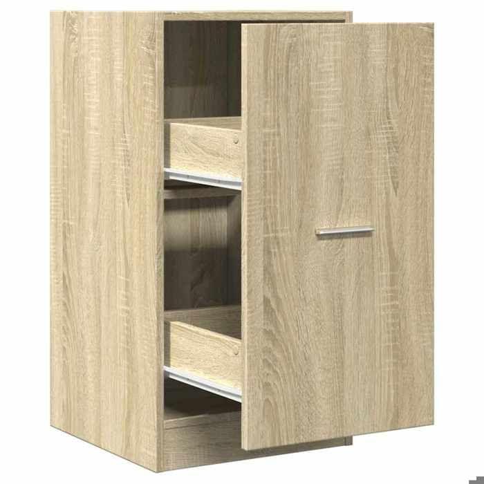 VidaXL Armoire d'apothicaire chêne sonoma 40x41x77,5cm bois ingénierie, coffre d'apothicaire, meuble d'apothicaire, coffre à 855189