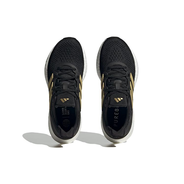Adidas PureBoost 23 Black Gold Metallic Women Sneakers Core-Black Carbon IF2391
