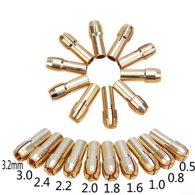 10pcs Electric Grinder Chuck Drill Chucks Collet Mini Grinder Copper Chuck
