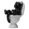 62KD on Toilet Statue Resin Sculptures for Lover Funny Figurine Garden Yard Decor