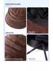 Korean Brown Equestrian Style Women's Flat Top Suede Cap - Face Slimming, Versatile for Spring and Autumn.