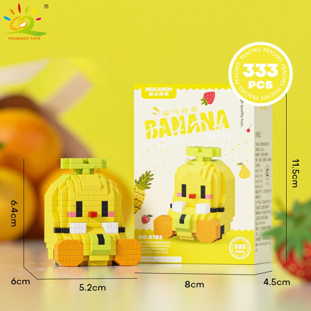 Mini Cute Delicious Fruit Micro Building Blocks 3D Diamond Model Food Bricks DIY City Construction Toys for Children