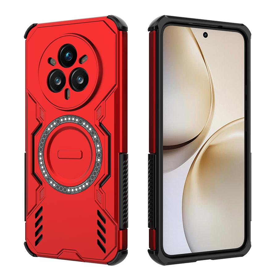 Hard Magnetic Phone Case For Realme 14 5G/Realme 14Pro Plus 5G  Dual-Layer Heavy Duty TPU+PC Shockproof Cover For OPPO K12S