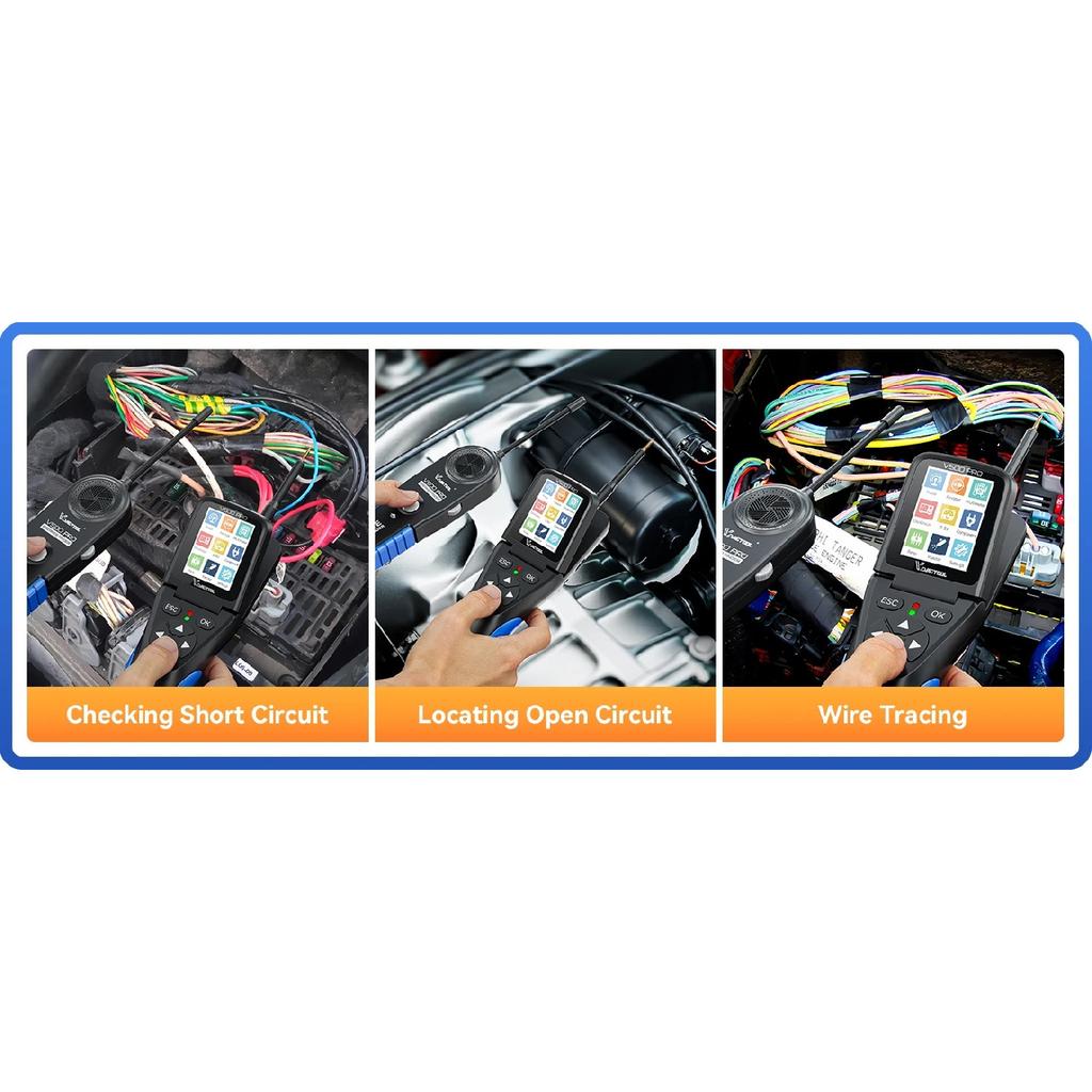2026 VDIAGTOOL V500PRO 9V-30V Automotive Circuit Tester Car Power Circuit Probe Kit Multimeter Oscilloscope Relay Injector Test