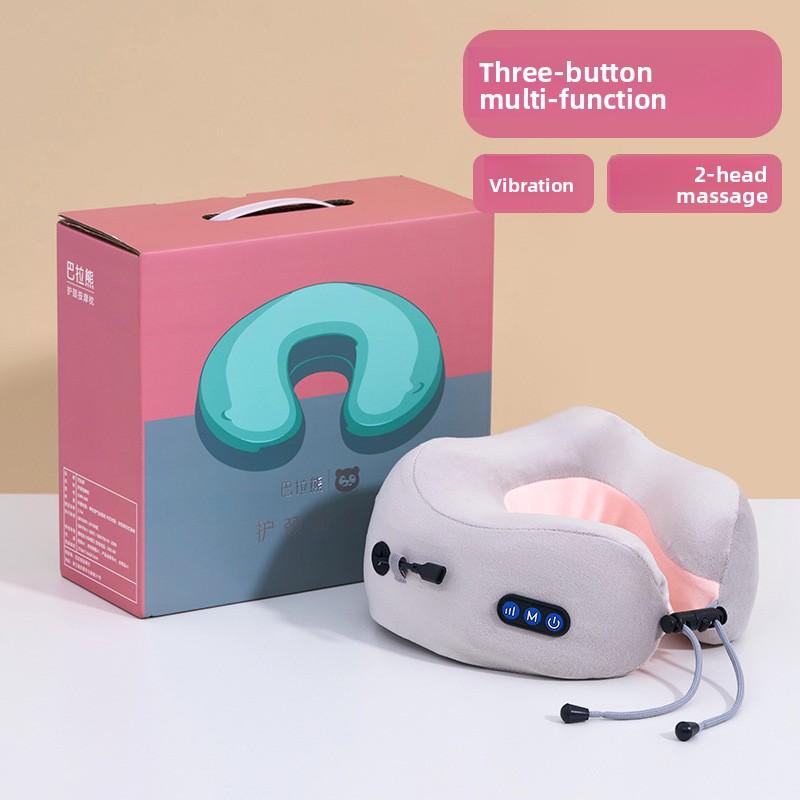 Shoulder and Neck Massage Pillow Household Multifunctional Heating Neck Protector Vibration Kneading Shawl Massager Travel Massage Pillow