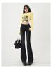 Women's High-Waisted Light Blue Micro-Flare Jeans - Slim Fit, Versatile Spring/Summer Design