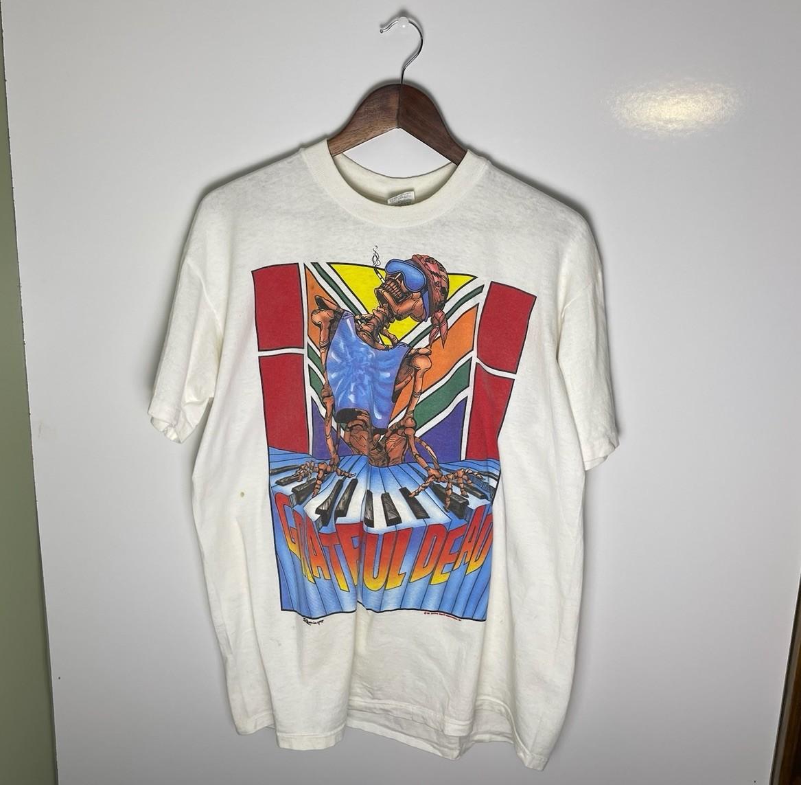 Vtg 80s 1989 Grateful Dead Summer Tour Keyboard Single Stitch T-Shirt Sz XL XL