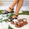 Women's Plus Size New Casual Sandals Braided Rope Flat Open Back Crisscross Shoes