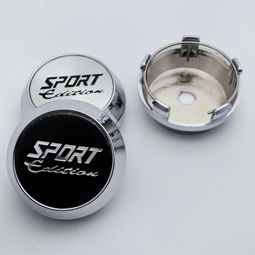 4pcs 60MM ( 56MM I.D) SPORT Edition Logo Emblem Car Wheel Center Caps High Cap Wheels Hub Rim Hubcaps Cover Replace Accessories