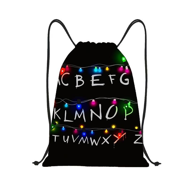 2026 Drawstring Fitness Bag Hunter Witch Team Sports Backpack Kpop Cartoon Storage Outdoor Daypack