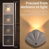 Shell Shaped Motion Sensor Wall Lamp Spotlight Rechargeable Built-in 500/1200mAh Battery Bedroom Corridor Stairs LED Night Light