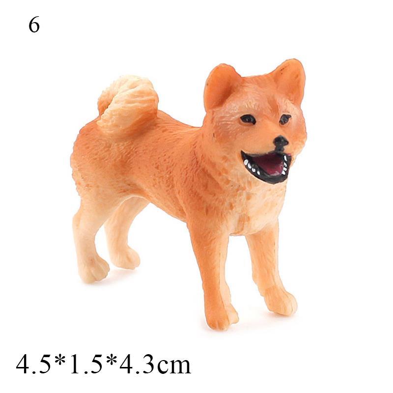 Mini Cute Vivid Dog Figurine Home Decor Simulation Mini Dog Model Miniature Dog Living Room Desktop Ornament Bonsai Decoration