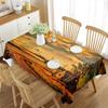 Tablecloth Landscape Waterproof Rectangle Table Cover House Amazing View Countryside Great for Parties, Holiday Dinner, Wedding