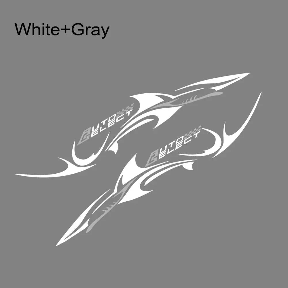 2PCS Car Both Door Side Waist Line Stickers Great Shark Graphics Vinyl Decals Automobile Styling Decoration Stickers Accessories