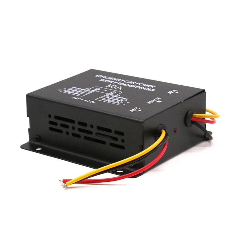 Adaptor de alimentare pentru sunet pentru camion Reductor 24V la 12V Impermeabil pentru șofer pe distanțe lungi Convertor coborâtor Regulator