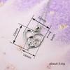 Nested Double Hollow Heart Inlaid Paw Print Stone Pendant Thin Link Chain Pet Lover Women Neck Jewelry