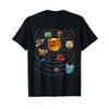 Cat Universe Funny Kitten Planets Solar System Galaxy Pun T Shirt for Kids Vintage Washed Streetwear Stretched Slightly