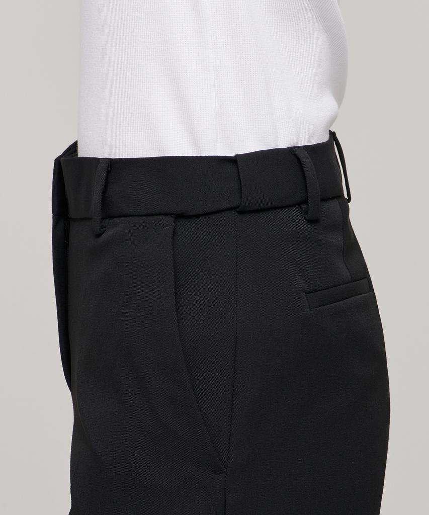 MUSINSA STANDARD WOMAN Women'S Flare Slit Hidden Banding Slacks [Black]