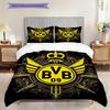 Biancheria da letto vibrante con emblema del Dortmund (1 * copripiumino + 2 * federa, senza nucleo) Set biancheria da letto 2D Piatto Regalo di Natale Compleanno Morbido e Confortevole