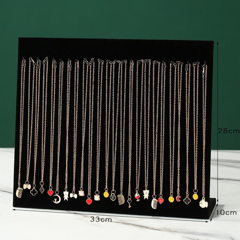 Jewelry Display Stand for Necklace Pendant Velvet Jewelry Organizer Holder for Bracelet Chains Stud Earring Display Rack