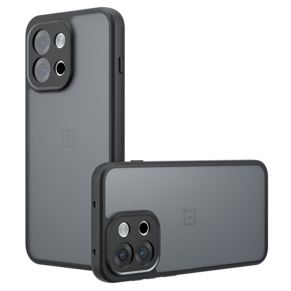 For OnePlus OnePlus 13T 5G Case Skin-Touch TPU+PC Matte Phone Shell,Transparent Black
