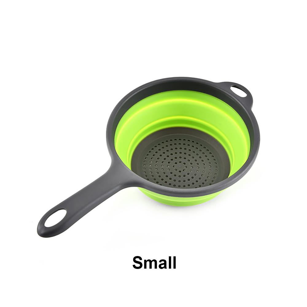 Silicone world Folding Drain Basket Fruit Vegetable Washing Basket Strainer Colander Collapsible Drainer Kitchen Storage Tools