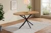 Dining Table, L120*W80*H75.5cm, Modern, Sturdy, Metal Legs, Oval, for 4-6 People, Modern Simple, Natural