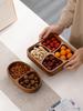 Wuhe Solid Wood Round Fruit & Snack Plate
