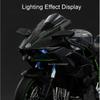 1:12 Toy Model H2R S1000Rr Miniature Motorcycles Alloy Diecast Shock Absorption Rubber Tires Christmas Motorbike Gifts For Kids