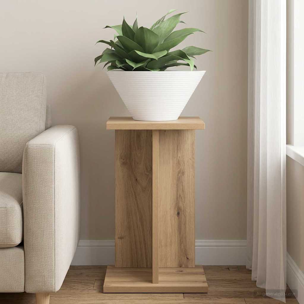 Plant Stand Artisan Oak 25 X 25.5 X 40.5 Cm Engineered Wood