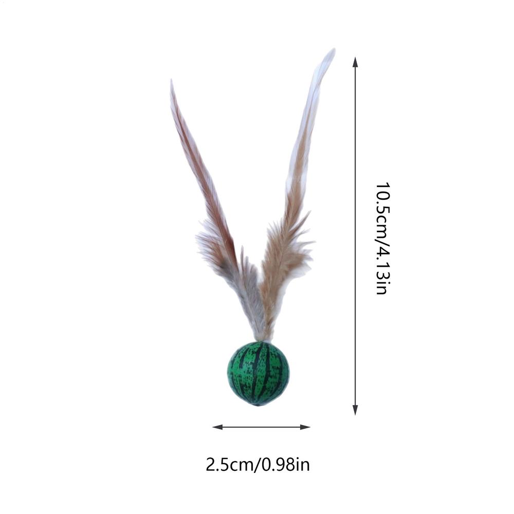 

5 Pieces Interactive Cat Toys Bouncy Ball With Feather Tails For Indoor Cats Pet Favorite Cute Multifunctional Entertainment Toy