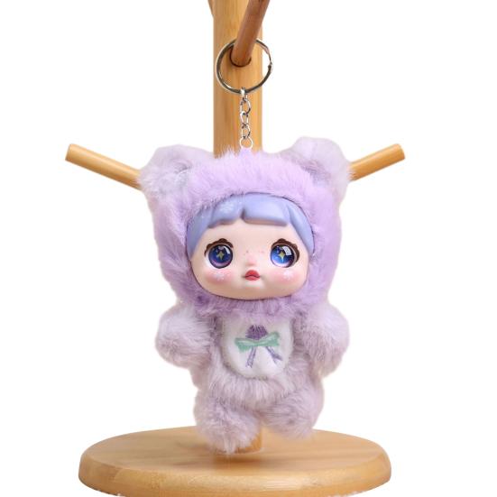 

Вінілова Лялька Плюшевий Брелок Фруктова Тематика М яка Іграшка з Худі 14см Милий Шарм для Рюкзака та Колекційна Іграшка фіолетовий