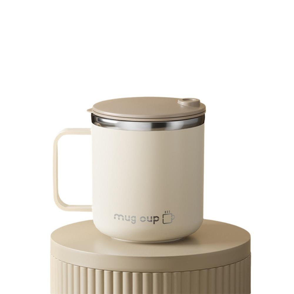 

Sliding Cover Design Insulated Coffee Mug 304 Stainless Steel Tumbler Household Coffee Cup Adult бежевый